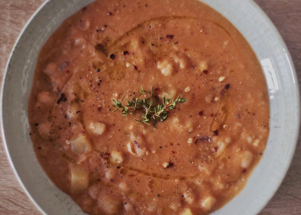 zuppa di ceci e cannellini