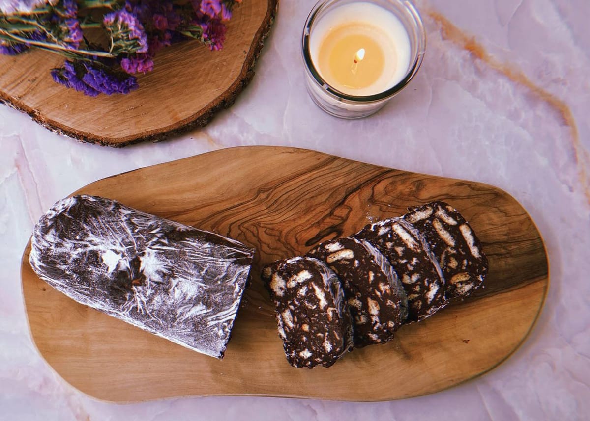 salame al cioccolato vegano