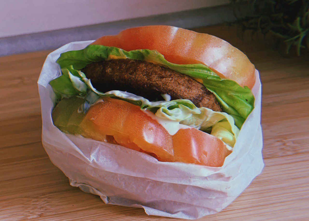 no bread burger