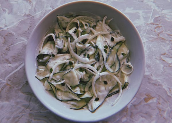 insalata cremosa di cetrioli