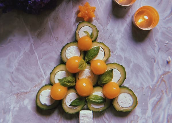 albero di cetrioli e feta