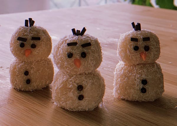 pupazzi di neve al cocco