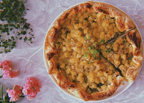 torta salata con patate sabbiose e bietole