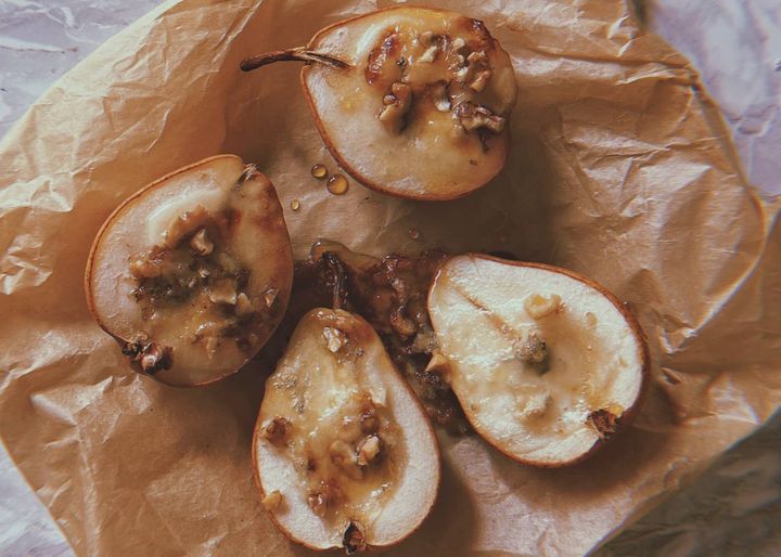 pere, gorgonzola e noci