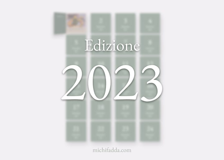 calendario dell'avvento di michi edizione 2023