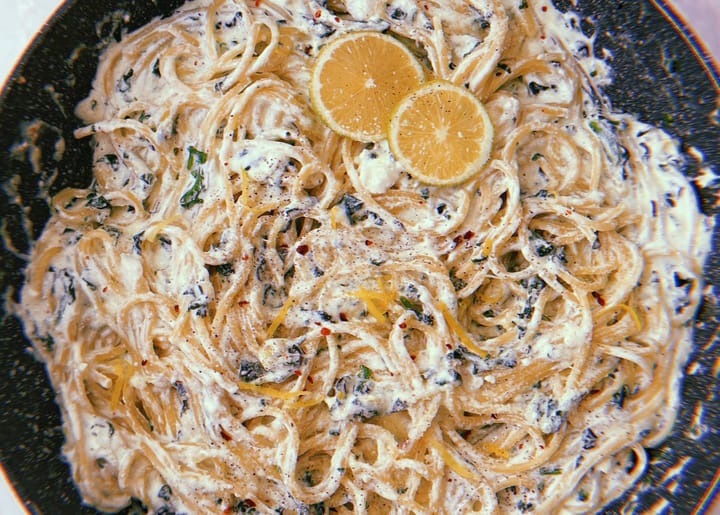 spinach ricotta lemon pasta