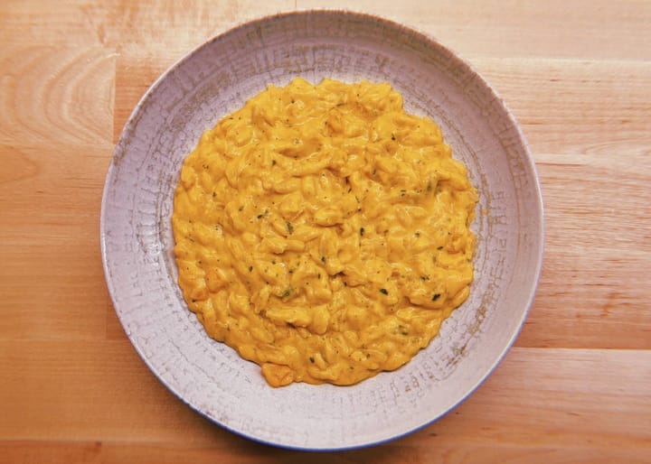 pastina al latte con zucca e carota