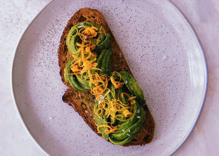 citrus avocado toast