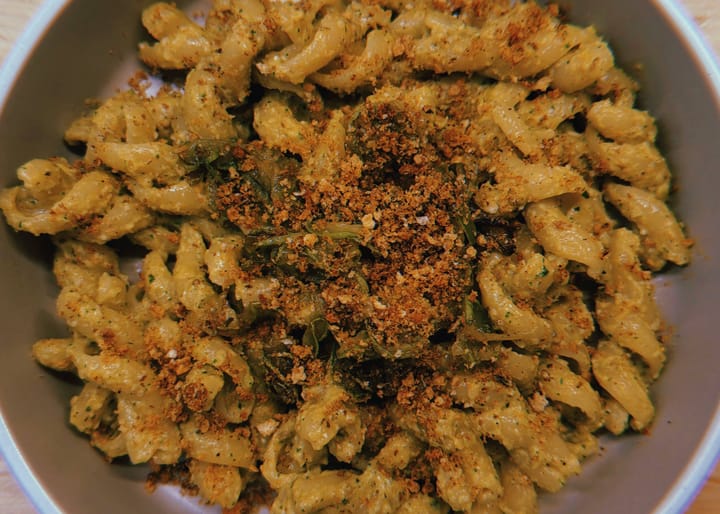 pasta con crema di zucchine alla mediterranea
